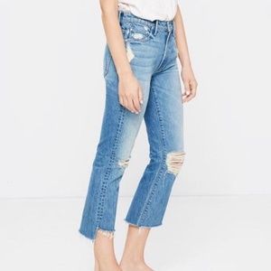 NWOT Mother the insider crop step fray jean